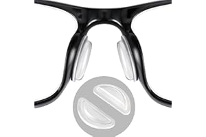 AHSMY Eyeglass Nose Pads, 12 Pairs Soft Silicone Air Bag Nose Pads, Anti Slip Adhesive Glasses Nose Pads (Clear)