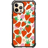 CASETiFY Ultra Impact Case for iPhone 12 Pro Max - Strawberries - Clear Black
