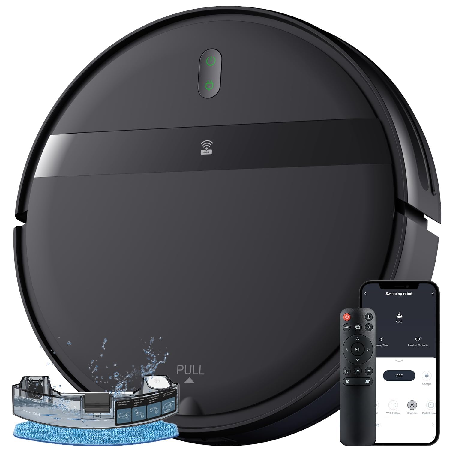 Photo 1 of Kilgone Robot Vacuum and Mop Combo, Anti-Tangling, Intelligent Obstacle Avoidance,2.9" Super-Slim, Wi-Fi/App/Alexa Control, Robotic Vacuum Cleaner, Ideal for Pet Hair, Hard Floors, Home