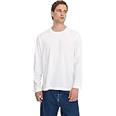 Organic Basics Mens True Boxy Fit Cotton Crewneck Long Sleeve Tee