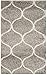 SAFAVIEH Hudson Shag Collection Accent Rug - 3' x 5', Grey & Ivory, Trellis Design, Non-Shedding & Easy Care, 2-inch Thick Ideal for High Traffic Areas in Entryway, Living Room, Bedroom (SGH280B)