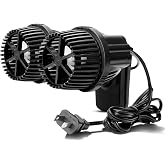 hygger 4200GPH Double Head Aquarium Circulation Pump, Quiet 12W Aquarium Wave Maker, with Strong Magnetic Suction Base, 360&deg;Adjustable Power Head, for 110~240 Gal Tank