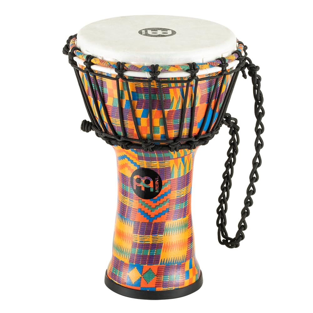 Meinl Percussion JRD Djembe Instrument - Very Small Handdrum - Travel Instrument - Diameter 7 Inches - Plastic, Multicoloured (JRD-KQ)