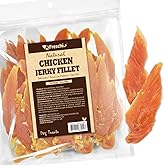 A Freschi srl Chicken Jerky for Dog, All Natural Dog Treat, High-Protein, Healthy & Easily Digestible, Grain-Free Puppy Chews, Training & Rewards Dog Snacks, Chicken Fillet Jerky, 16 oz Pack