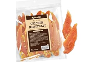 A FRESCHI SRL Afreschi Chicken Jerky Dog Treats, All Natural, High-Protein, Healthy & Easily Digestible, Grain-Free Puppy Chews, Human Grade Training & Rewards Dog Snacks, Chicken Fillet, 16 oz Pack