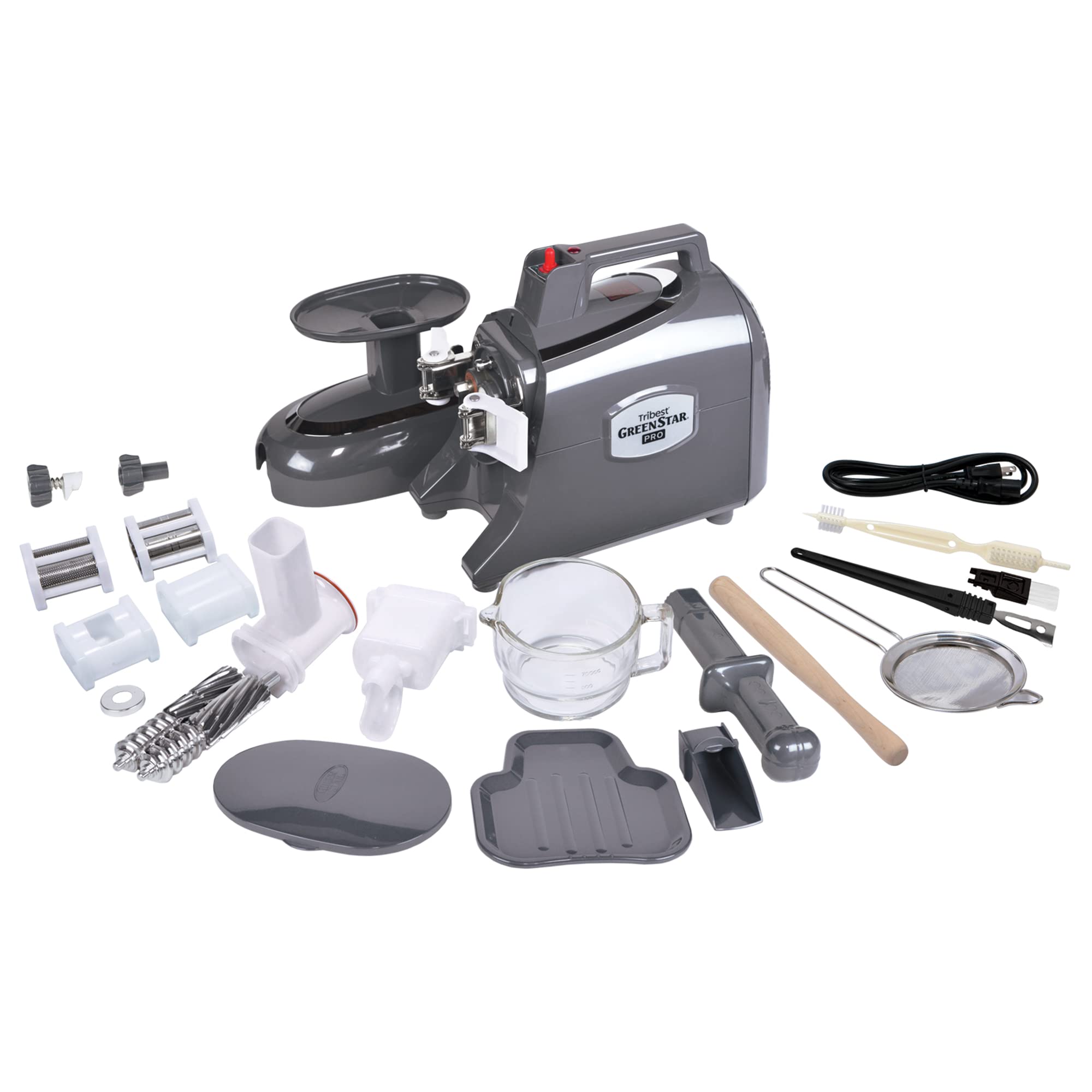 Tribest Greenstar Pro GS-P502-B Pro Jumbo Twin-Gear Cold Press Slow Masticating Juicer (Gray)