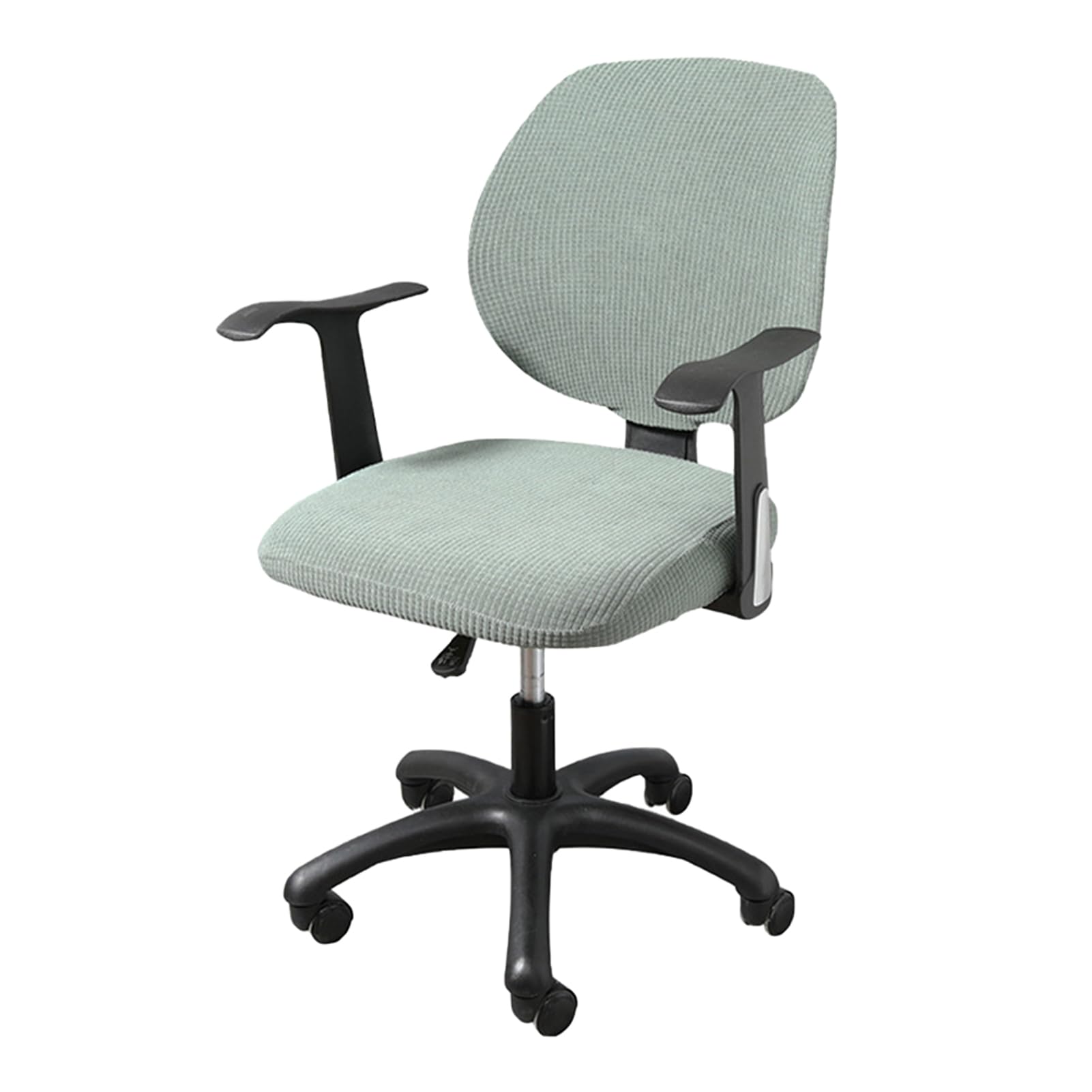 Fiacvrs 2 Piece Office Chair Cover Stretchable Computer Chair Cover Washable for Desk Rotating Chair and Backrest, Matcha Green, free size（ not a chair, it's a chair cover）