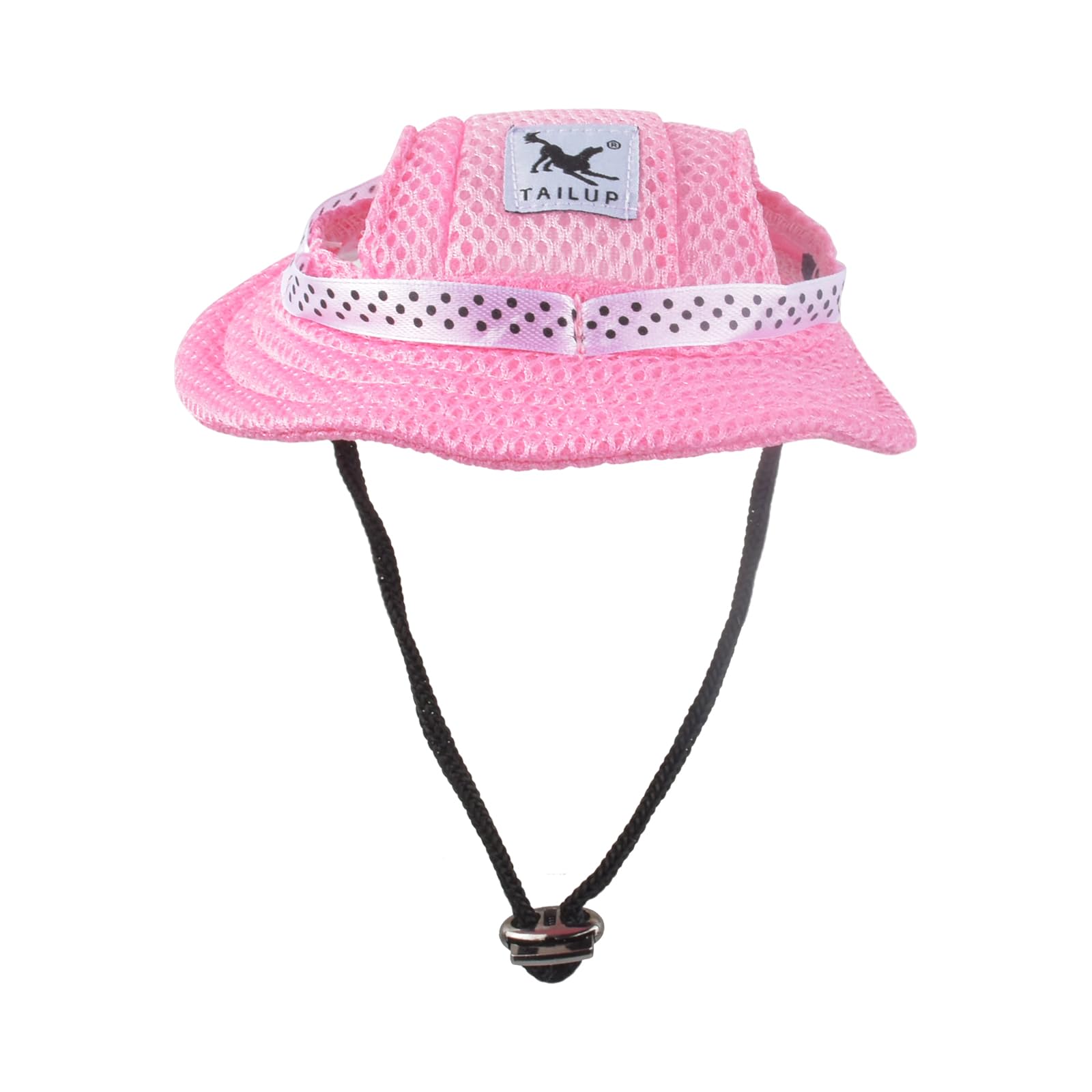Dog sun hat, Summer Breathable Dog hat, Fashionable dog bucket hat, Outdoor Sun protection Dog Baseball Cap with ear holes and adjustable chin strap for small dogs and puppies, S (pink)