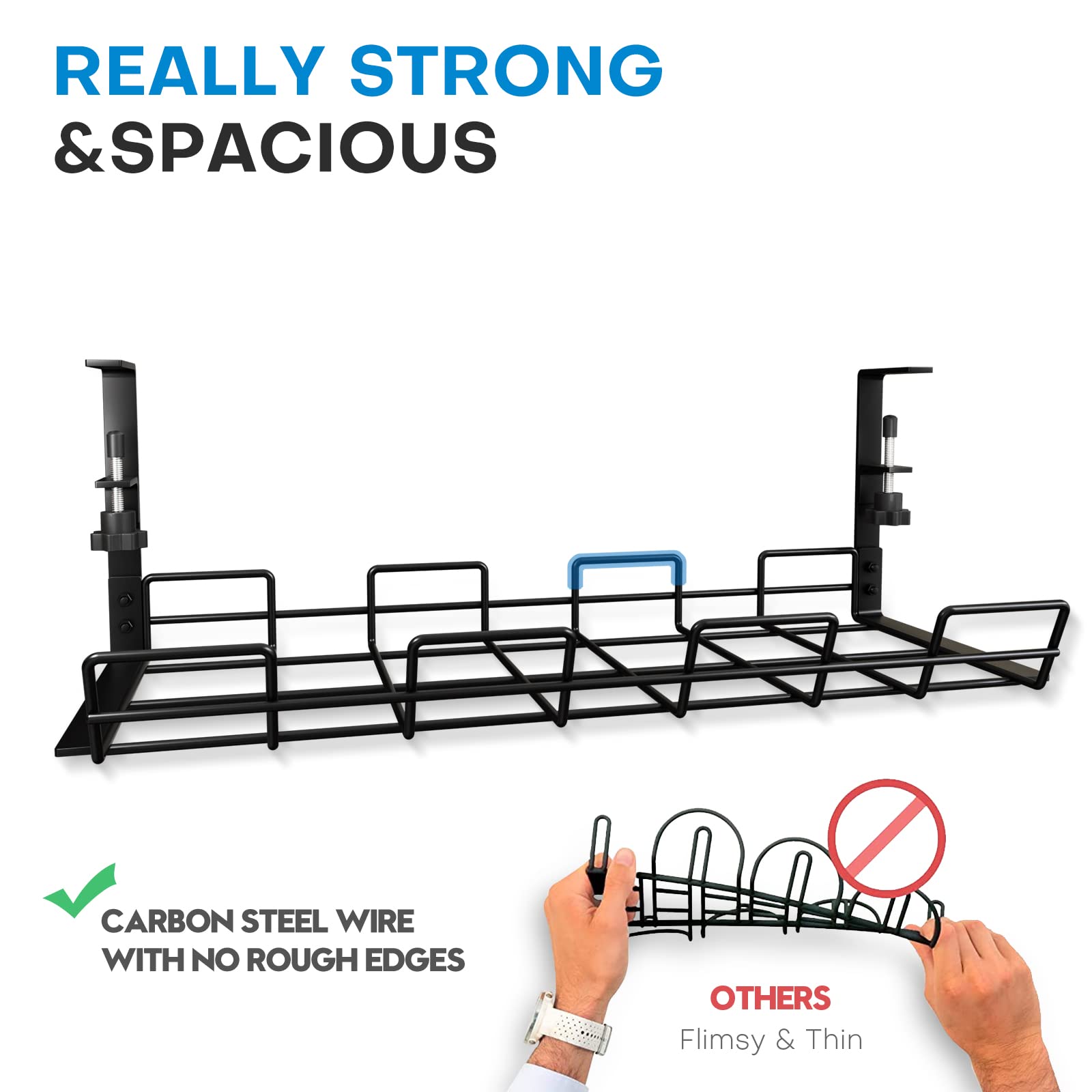 Mua No Drill Under Desk Cable Management Tray, Desk Wire Management ...