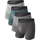 BAMBOO COOL BreezeBoo Men's Ultra Breathable Underwear Mesh Boxer Briefs with Lightwight Wasitband,No Ride Up,Multipack