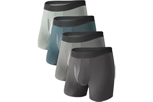 BAMBOO COOL Men's Ultra Breathable Underwear Mesh Boxer Briefs with Lightwight Wasitband,No Ride Up,Multipack