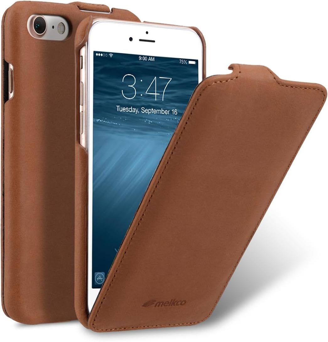 Melkco Premium Leather Case for Apple iPhone 8 / iPhone (4.7") - Jacka Type - Classic Vintage Brown