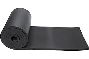 Potlimepan EPDM Non-Adhesive Sponge Foam Rubber Roll, Perfect Cosplay Padding, DIY Project Sheet, Multi-Function Soundproof Rubber Foam Sheet, Easy to Cut (1/2" T x 13" W x 60" L, 1)