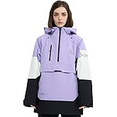 HIGH EXPERIENCE Ski Jacket Snowboard Anorak Coat Pullover Baggy Snow Hooded Insulated Hoodie Waterproof Warm for Women Men