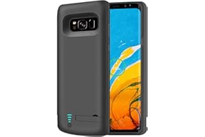 RUNSY Samsung Galaxy S8 Plus Battery Case, 6500mAh Rechargeable Extended Battery Charging Case, External Battery Charger Case
