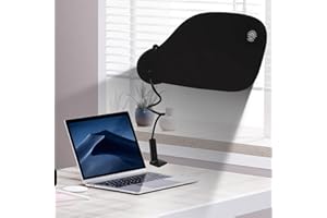 Ayuanb Adjustable Office Cubicle and Desk Shade, Cubicle Shade, Adjustable Working Office Cubicle Accessories, Foldable Plastic Privacy Canopy, Blocks Light, Glare Reduction, Black