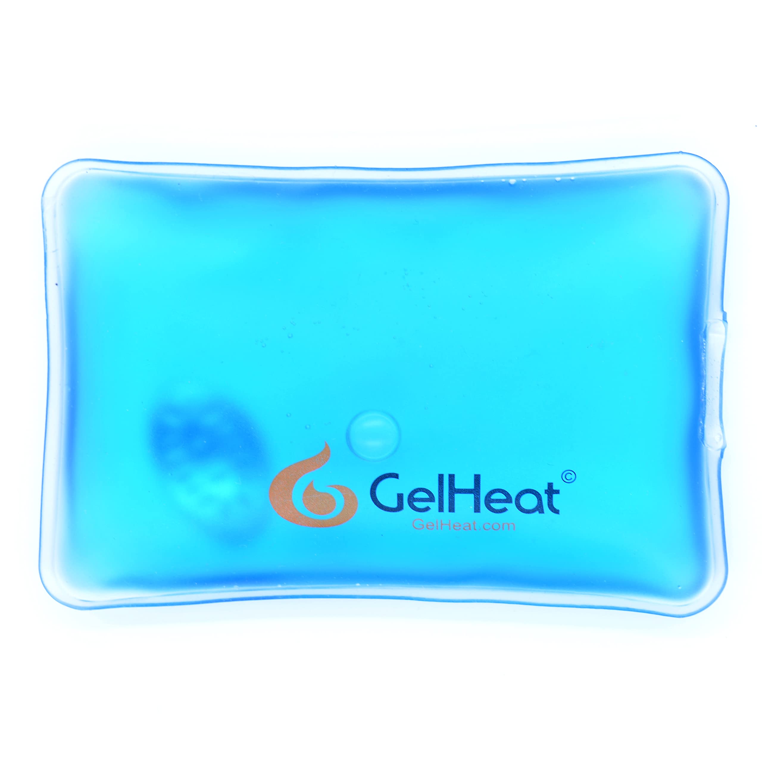 Pack of 5 GelHeat Instant Hand Warmers - Reusable Gel Click Heat Pads (Blue)