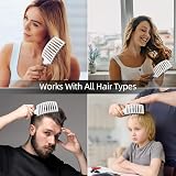 URAQT Hair Brush Boar Bristle Paddle Detangler for All Hair Types Red view 6