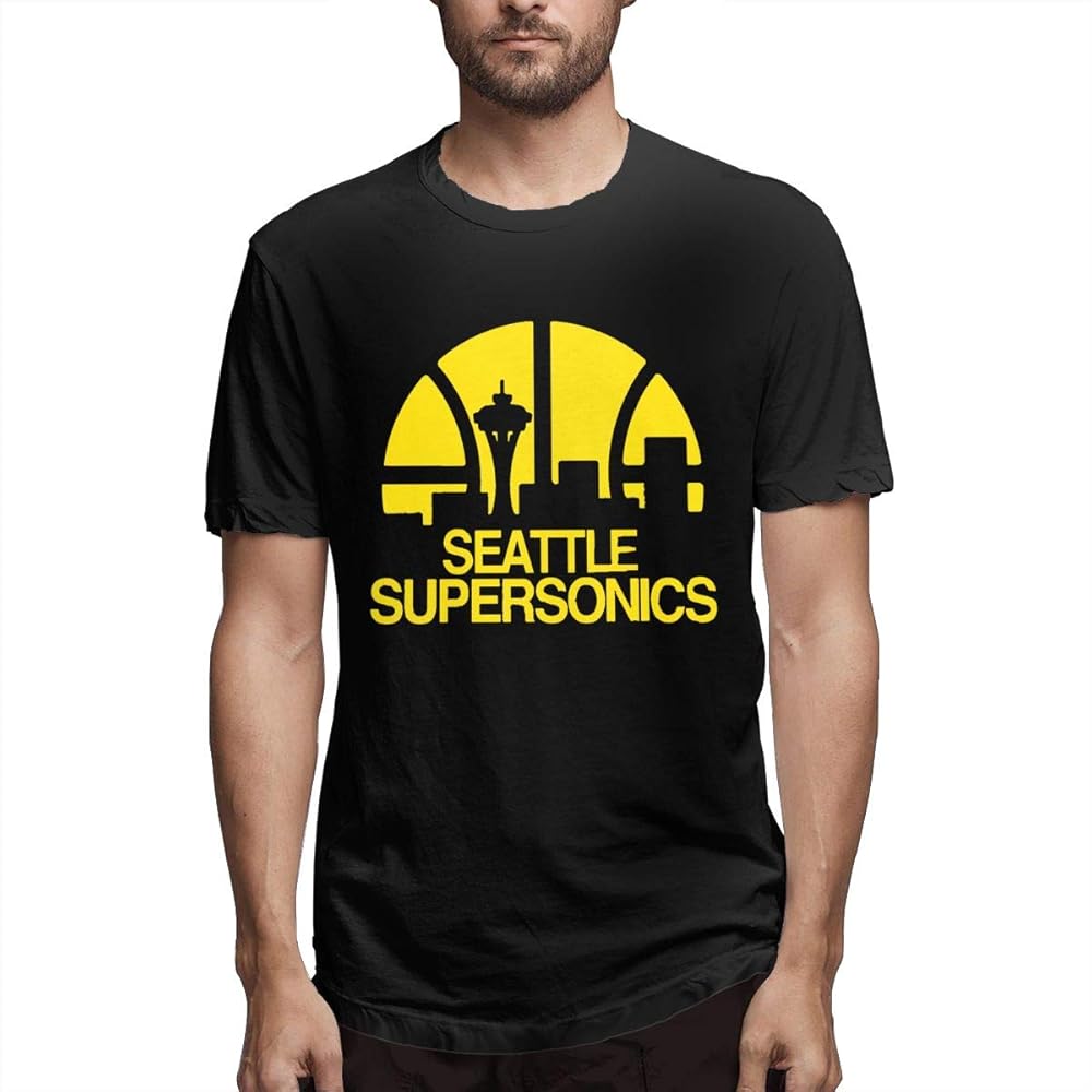 Seattle Supersonics Adult Creative Design Printed Short Sleeve Tee Fashion T Shirt | Minaze