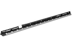 Alumicolor 3211-9 Aluminum Engineer Pocket Scale With Clip, 6IN, Black