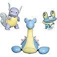 Pokémon Pokémon Battle Figure, Water-Type Theme 3 Pack with Froakie, Wartortle, Lapras - 4.5-inch Froakie Figure, 3-inch Wartortle Figure, 2-inch Froakie - Toys for Kids Fans - Amazon Exclusive