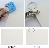 LAMXD 3 in 1 Corner Rounder Punch with Hole Punch and Binder Rings Blue view 7