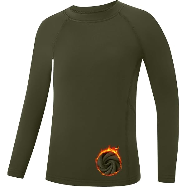 Amazon.com: Ewedoos Youth Boys Compression Thermal Shirt Long