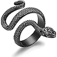Snake Ring Silver Snake Rings for Women Phoenix Ring Adjustable Vintage Rings Punk Goth Rings Gold Snake Silver Ring Set Snake Jewelry