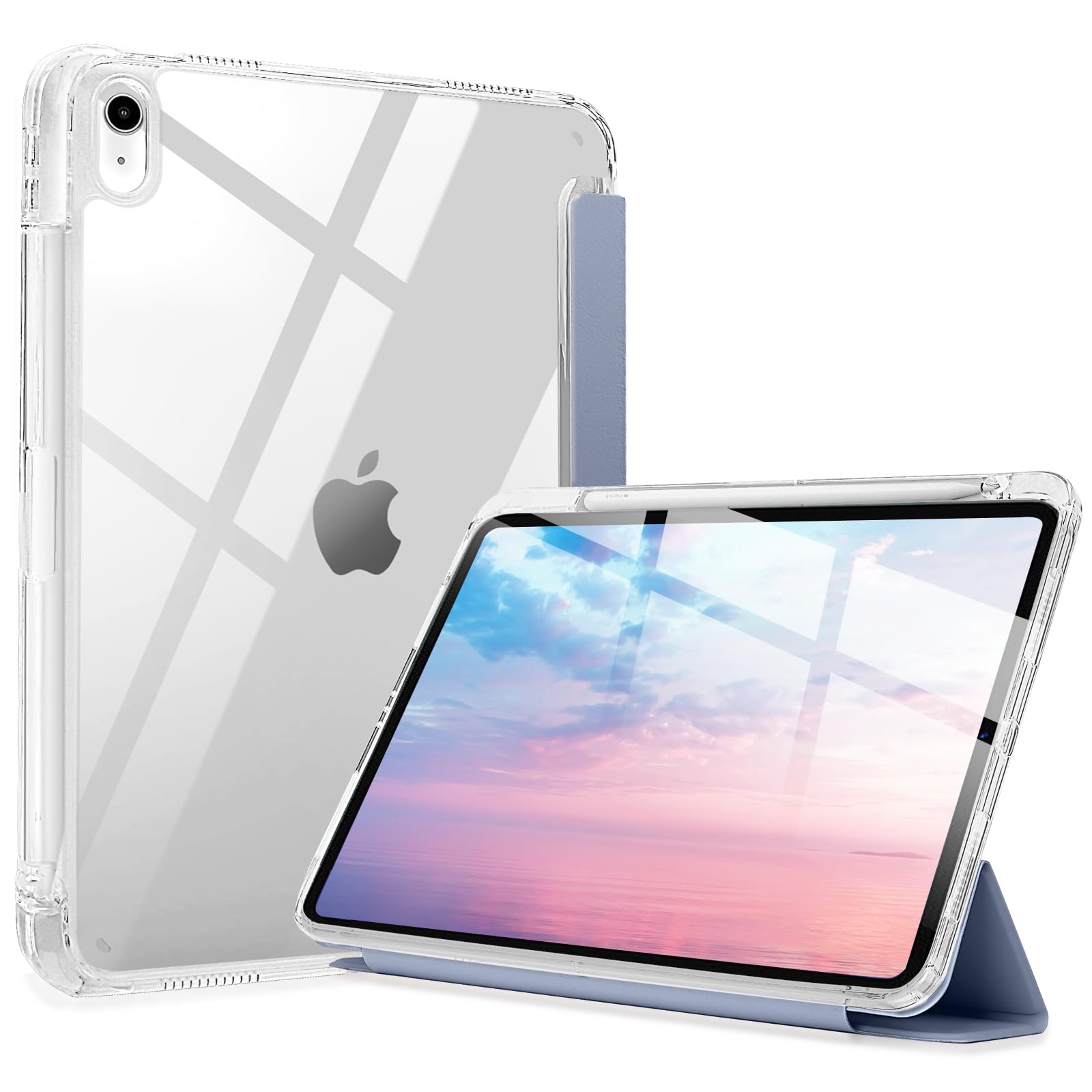 Miieadoo Case for iPad 10th Generation- Shockproof Pink Cover with Built-in Pencil Holder- Smart Auto Sleep/Wake - iPad 10th Gen 2022 Perfect for Students at Home/School