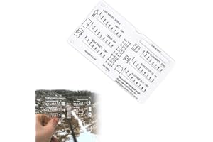 Hunting Range Finder Card, 6 Reticles, Waterproof Distance Measurer, Slope Calculator, Dual-Unit Display for Outdoor Sports