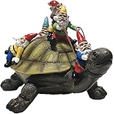 Sunthus Garden Gnome Turtle Statues Yard Art Resin Figurine Decorations Outdoor Garden Décor