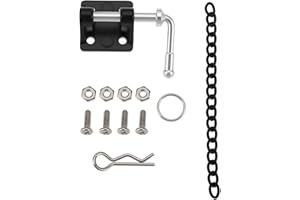 eMagTech 1 Set 1:10 RC Car Alloy Trailer Tow Hook 15.2x7.2x9mm Compatible with TRX4 SCX10 90027 90028 CC01 D90 TF2 F350 Black