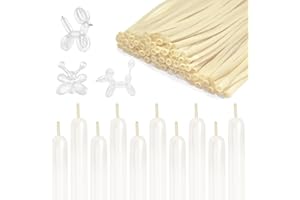 GCB Clear 260 Balloons, 100PC Transparent Long Balloons for Party Balloon Garland Thickening Skinny Latex Twisting Balloon for Animals Modeling Magic Clown Balloons Wedding Birthday Xmas Party Decorations