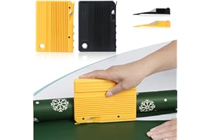 SLOPHAUL Quicker and Easier Gift Wrap Cutter (2-Pack) | Wrapping Paper Cutter with Replaceable Blade Sets | Christmas Holiday Birthday Wrapping Tool(Black+Yellow)