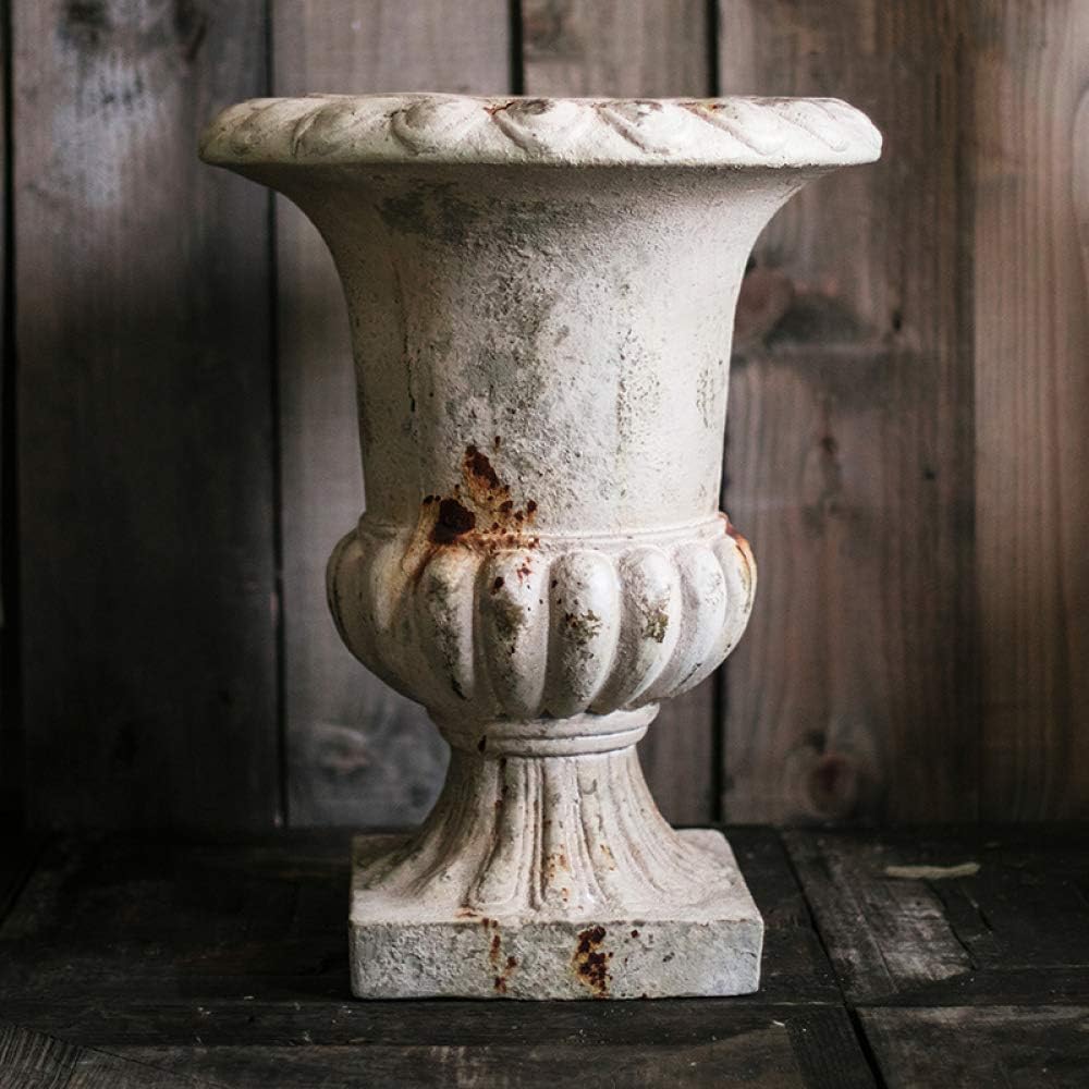 LIUSHI Roman Urn Flower Pot Ornate Planter Trophy Vase