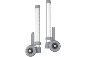 Drive Medical 10106 Rear Glide Walker Brakes with Wheel, Gray