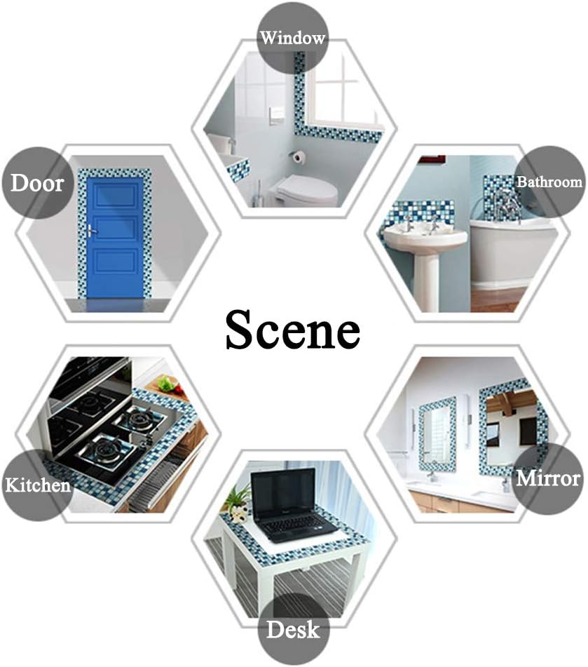 FBBULES 20PCS Mosaic Style Decorative Tile Stickers - Image 5