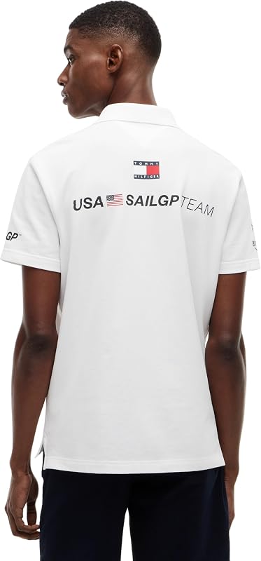 Polo de Manga Corta Hombre US SailGP Replica Regular Fit, Blanco (White), M — foto 2 de 5