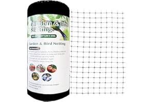 Vocray 7 x 100 FT Black Bird Netting,Garden Netting for Mesh Protection Netting Heavy Duty Reusable Deer Netting for Plants, Fruit Trees, Squirrels