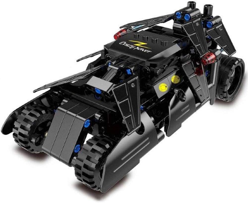 Modbrix Technik Batmobil Racer with Pull Back Motor Building Blocks Car Construction Toy, 212 Clamp Blocks