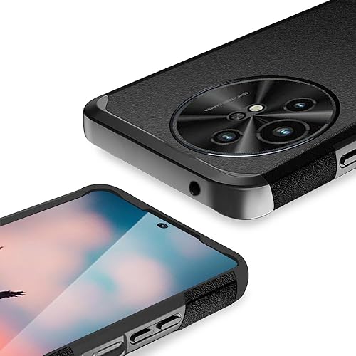TJS Compatible for TCL 50 XL 5G Case, TCL 50 XL NXTPAPER 5G Case, with Tempered Glass Screen Protector, Dual Layer Hybrid Magnetic Support Shockproof Heavy Duty Cover Phone Case (Black) in TJS Compatible for TCL 50 XL 5G Case, TCL 50 XL NXTPAPER 5G Case, with Tempered Glass Screen Protector, Dual Layer Hybrid Magnetic Support Shockproof Heavy Duty Cover Phone Case (Black) in