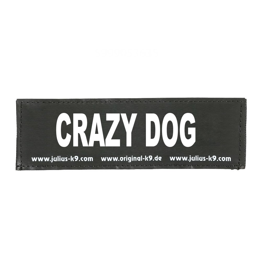 Interchangeable Patches, 1 pair, Crazy dog, Black, Size: Small