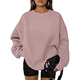WYNNQUE Oversized Sweatshirts For Women Crewneck Fleece Pullover Comfy Hoodies Fall Outfits Fashion 2026 Winter Clothes