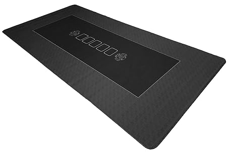Bullets Playing Cards Profi Pokermatte Schwarz in 160 x 80cm eigenen Pokertisch - Deluxe Pokertuch – Pokerteppich – Pokertisc