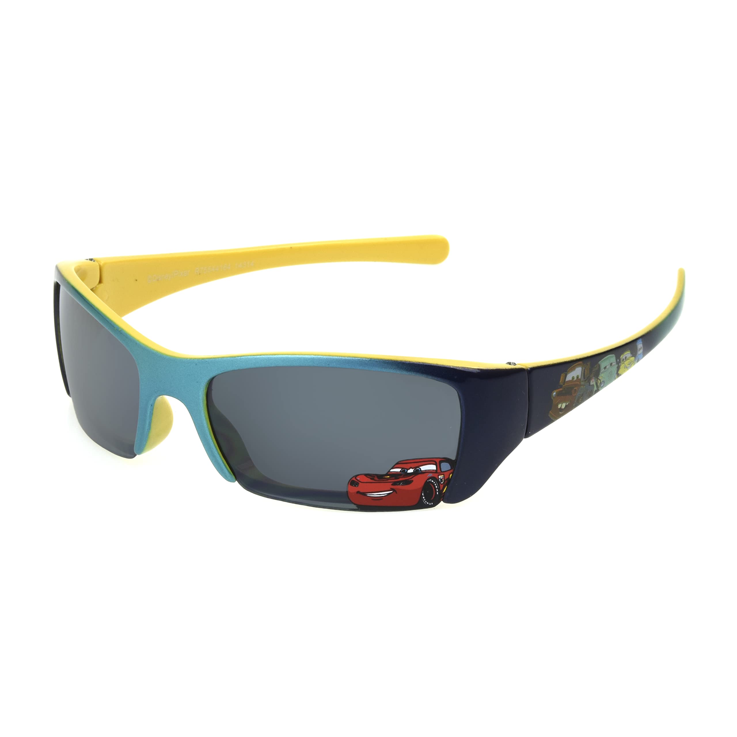 Photo 1 of Disney Boys Cars Kids 1 Wrap Sunglasses, Metallic Yellow/Blue, 54