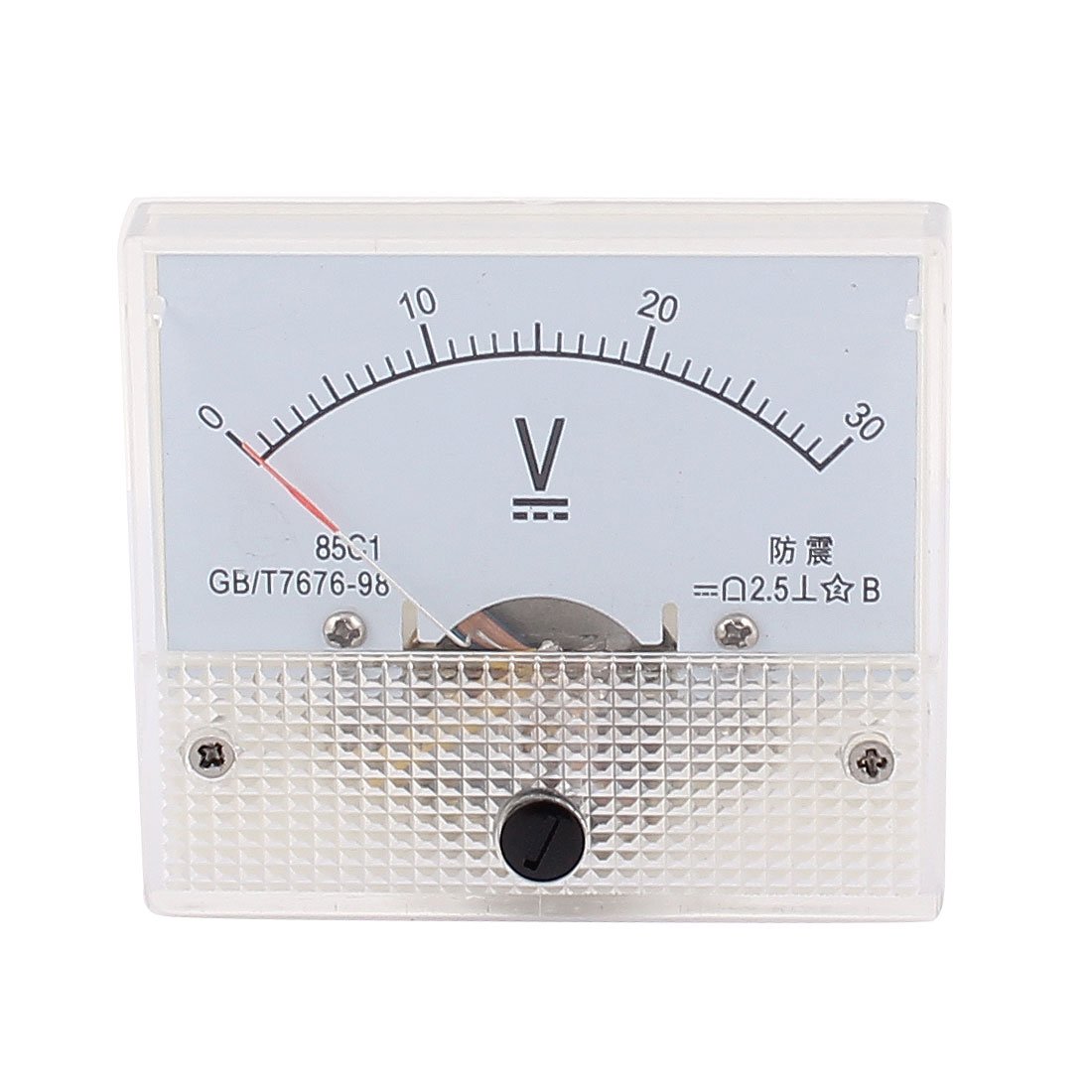 sourcingmap DC 0-30V Analog Voltmeter Voltage Meter Measuring Gauge Class 2.5