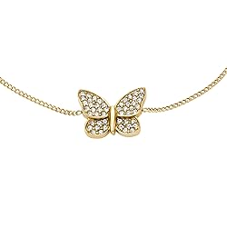 Fossil Women's Sutton Pavé Butterfly Gold-Tone