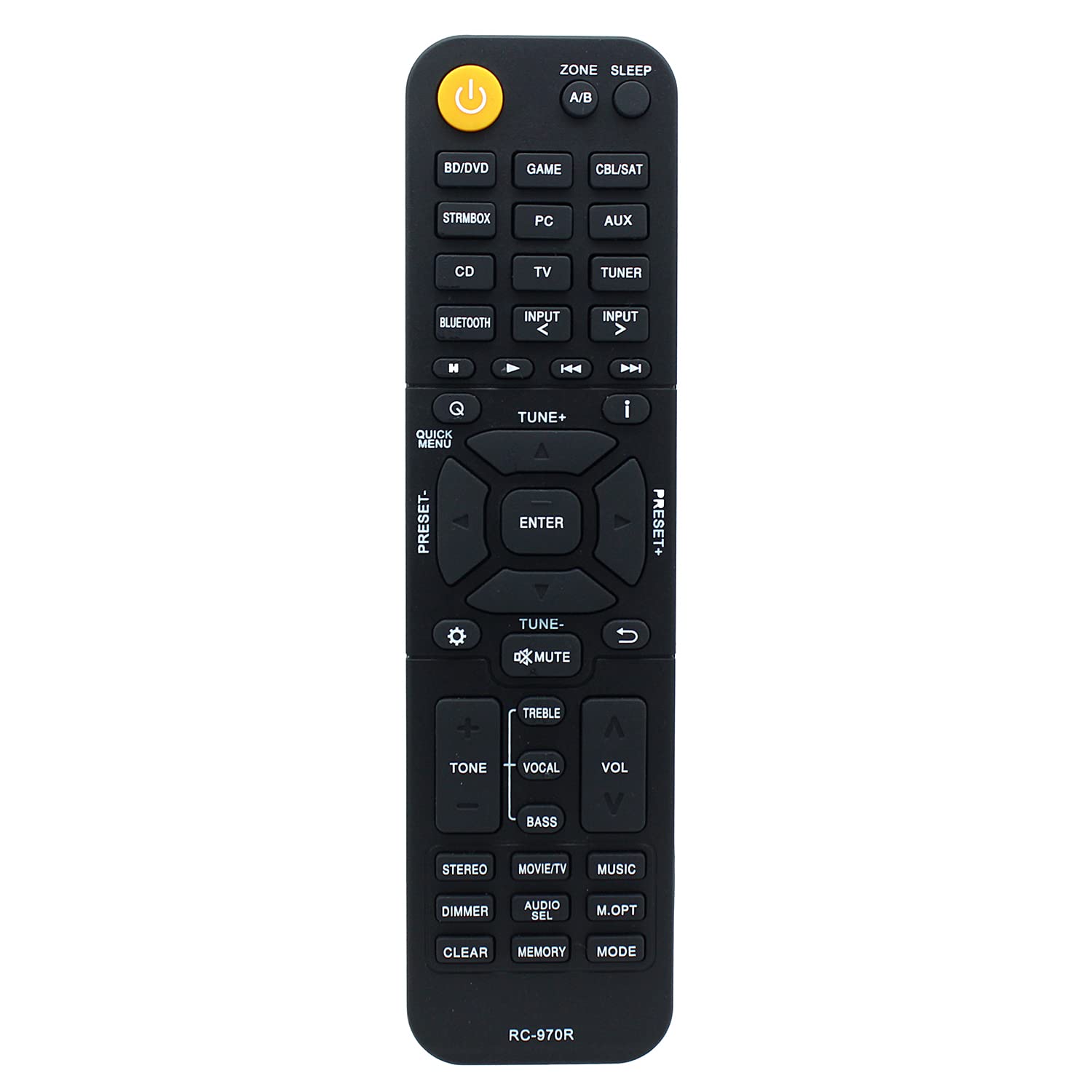RC-970R Remote Control Replacement for Onkyo AV Receiver TX-SR393 TX-SR494 HT-R398 HT-S3910 TXSR393 TXSR494 HTR398 HTS3910
