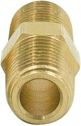 BE-TOOL 2pk BSP 3/8" Male to 3/8" Male Brass Straight Pipe Connector Adapter view 5