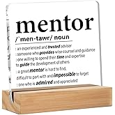 Mentor Gifts for Women Men, Thank You Appreciation Gifts for Mentor Clear Acrylic Desk Decor Decorative Sign for Home Office, 4 x 4 Inches